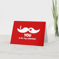 Schnurrbart I Sie, zum mein Valentinsgruß zu sein!