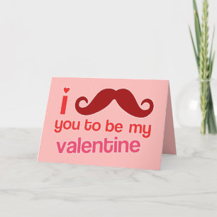Schnurrbart I Sie, zum meine Valentinsgrußkarte zu Feiertagskarte