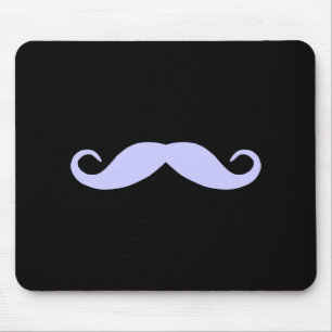 Schnurrbart in Schwarz mit Farbwahl Mousepad