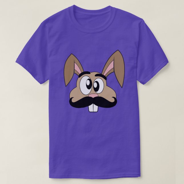 Schnurrbart-Kaninchen T-Shirt (Design vorne)