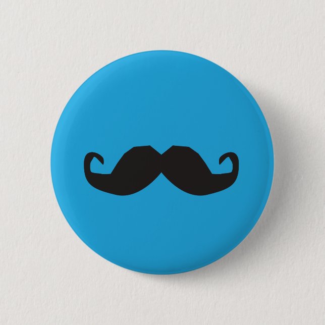 Schnurrbart-Knopf Button (Vorderseite)