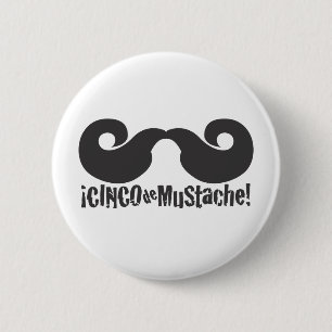 Schnurrbart-Knopf Button