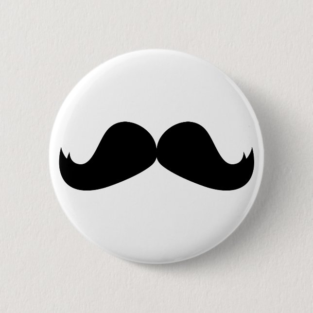 Schnurrbart-Knopf Button (Vorderseite)