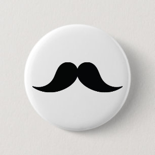 Schnurrbart-Knopf Button