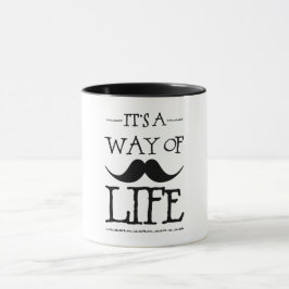 Schnurrbart-Lebensstil Tasse