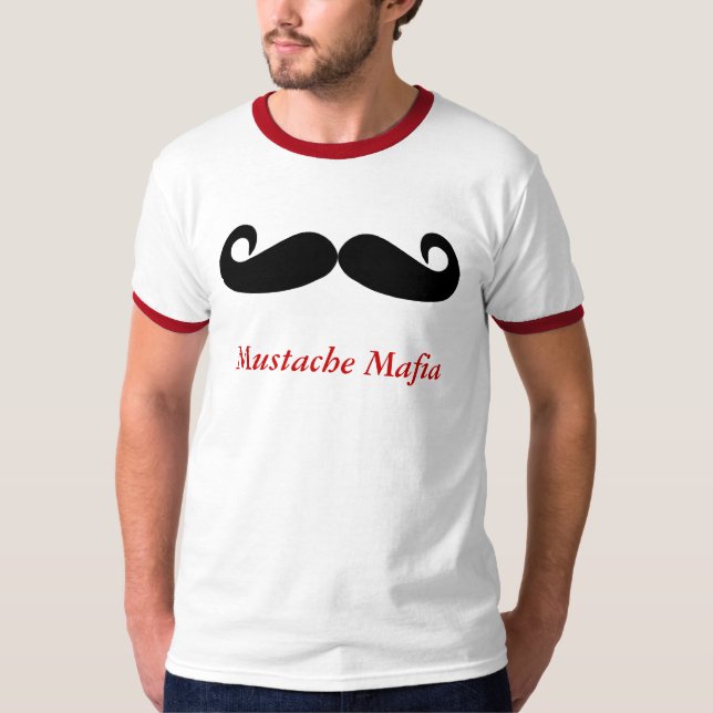 Schnurrbart Mafia-Männer Shirt (Vorderseite)