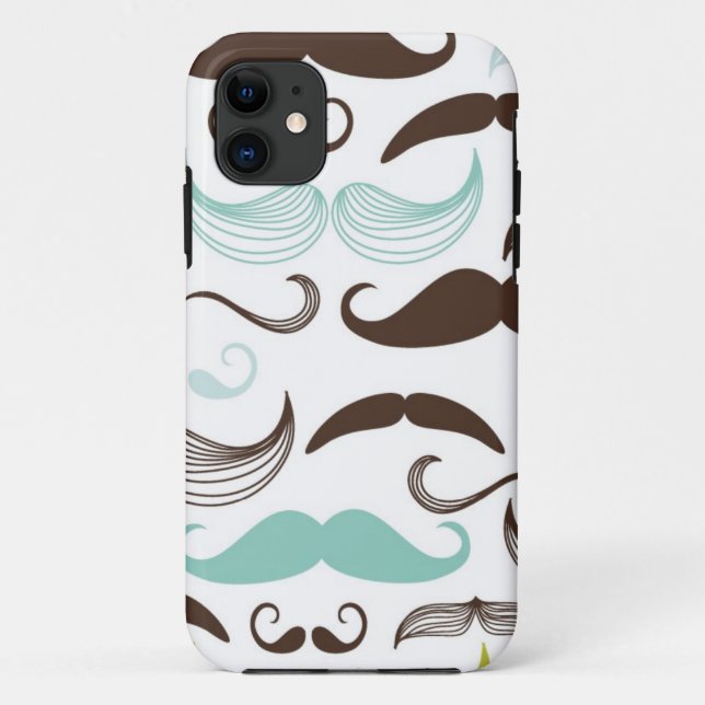 Schnurrbart-Muster, Retro-Stil 2 Case-Mate iPhone Hülle (Rückseite)