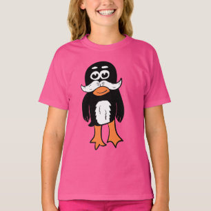 Schnurrbart Pinguin T-Shirt