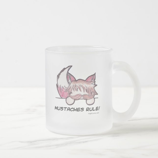 Schnurrbart-Regel-mattierte Tasse (Rechts)