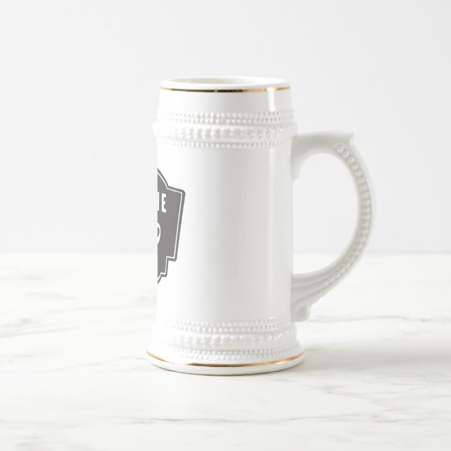 Schnurrbart-Reiter-Bier Stein Bierglas (Rechts)