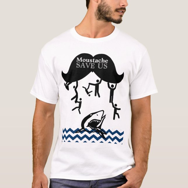 Schnurrbart retten uns T-Shirt (Vorderseite)