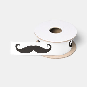 Schnurrbart/Schnurrbart/Schnurrbart + Ihre Ideen Satinband