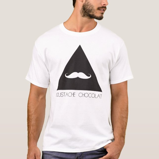 Schnurrbart Schokolade White Edition T-Shirt (Vorderseite)