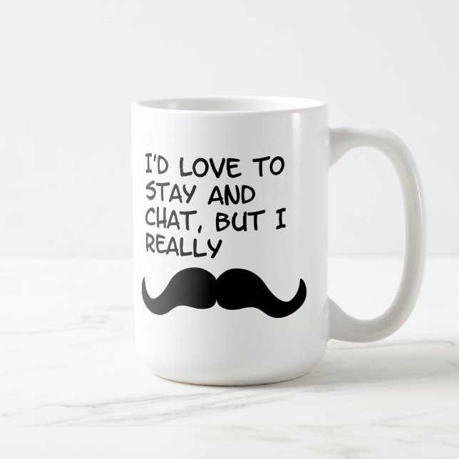 Schnurrbart-Spaß Kaffeetasse (Rechts)