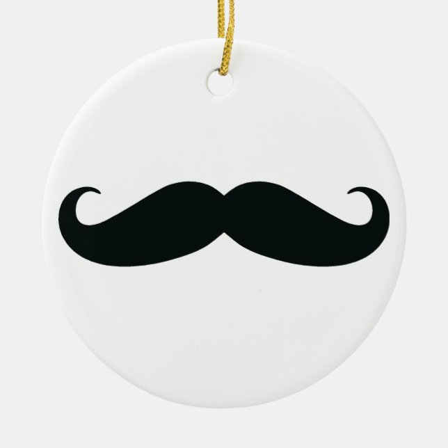 Schnurrbart Stache Keramik Ornament (Vorne)