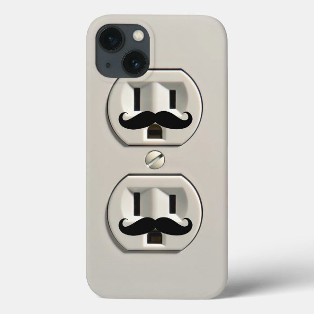 Schnurrbart-Steckdose Case-Mate iPhone Hülle (Rückseite)