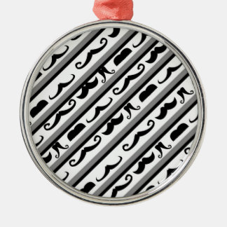 Schnurrbart Stripes Verzierung Silbernes Ornament