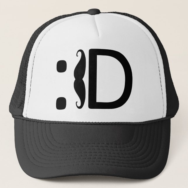 - Schnurrbart Truckerkappe (Vorderseite)