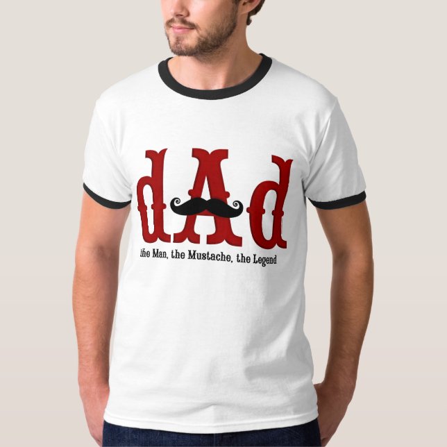 Schnurrbart-Vater-T - Shirt (Vorderseite)