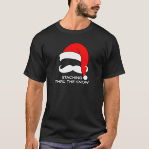 Schnurrbart-Weihnachten - Staching durch den T-Shirt