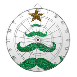 Schnurrbart-Weihnachtsbaum Dartscheibe