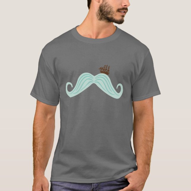 Schnurrbart-Wellen T-Shirt (Vorderseite)