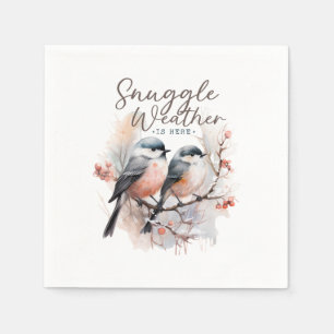 Schnurrbart Wetter ist da, Vögel auf Branntwein We Serviette