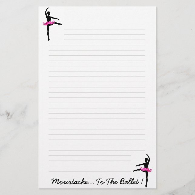 Schnurrbart. Zum Ballett Briefpapier (Vorderseite)