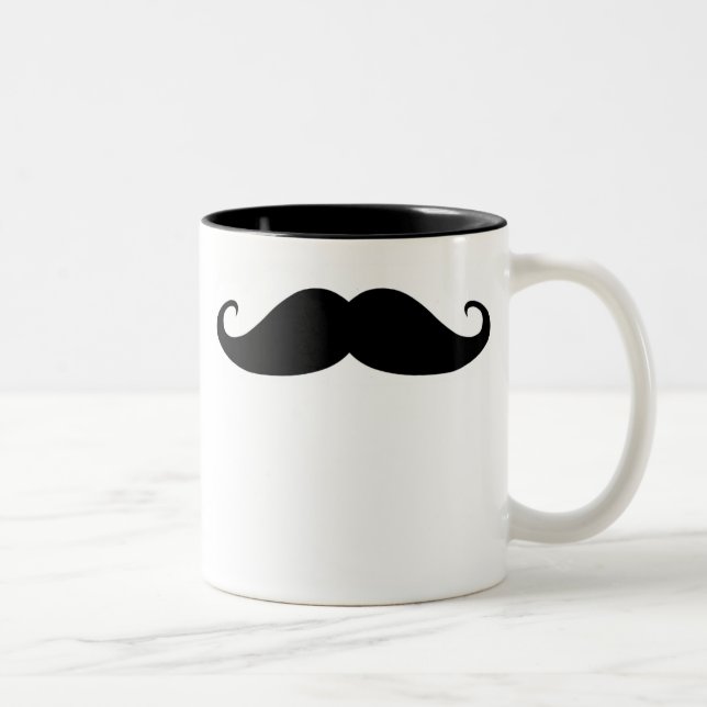 Schnurrbart! Zweifarbige Tasse (Rechts)