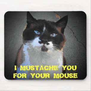 SCHNURRBARTCAT will Ihre Maus Mousepad