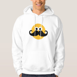 Schnurrbartgesicht Hoodie