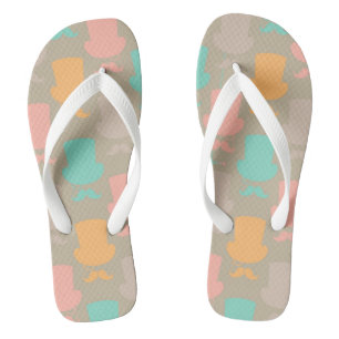 Schnurrbartmuster 2 flip flops