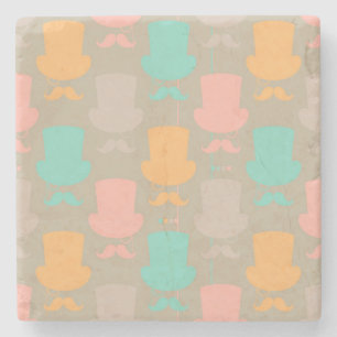 Schnurrbartmuster 2 steinuntersetzer