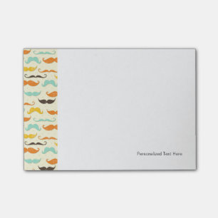 Schnurrbartmuster 3 post-it klebezettel