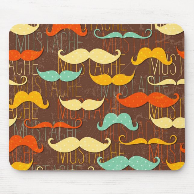 Schnurrbartmuster Mousepad (Vorne)