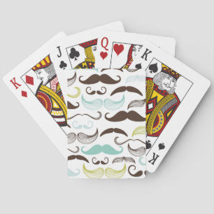 Schnurrbartmuster, Retro Art 2 Spielkarten