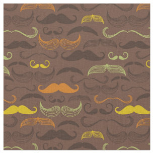 Schnurrbartmuster, Retro Art 5 Stoff
