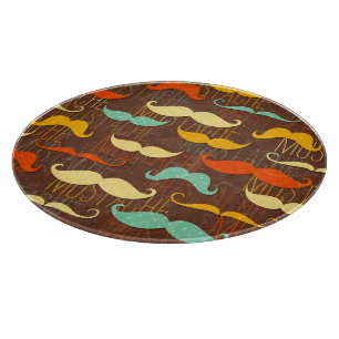 Schnurrbartmuster Schneidebrett