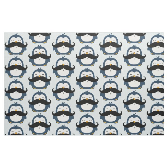 Schnurrbartpenguin-Trend-Muster Stoff (Fat Quarter (45,7 x 55,9 cm))