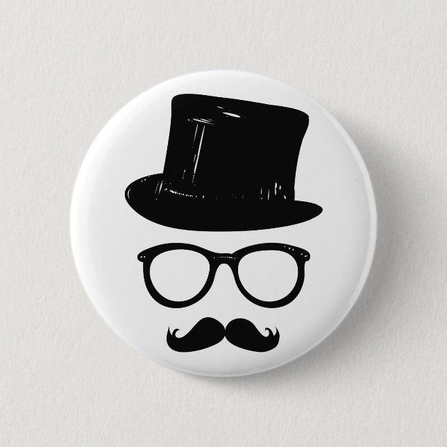 Schnurrbartträger Button (Vorderseite)
