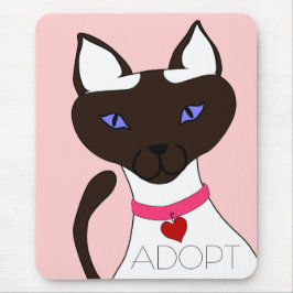 Schnurren-fect Moira ADOPTIERT rosa Mousepad