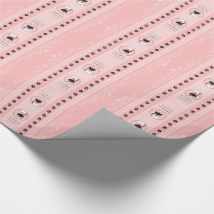Schnurren-fect Moira rosa Streifen-Packpapier Geschenkpapier