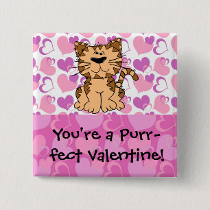 Schnurren-fect Valentinsgruß Button