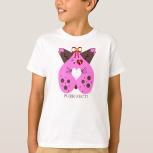 Schnurren-Fect Valentinsgruß-Miezekatze-Katze T-Shirt