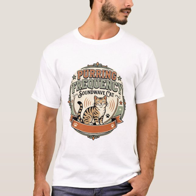 Schnurrfrequenz-Schallwelle Katze Schnurrfrequenz  T-Shirt (Vorderseite)