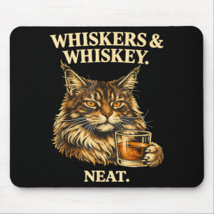 Schnurrhaare und netter lustiger Katzenliebhaber T Mousepad