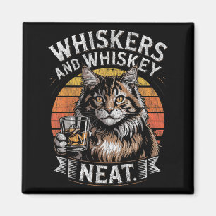 Schnurrhaare und ordentlich lustiger Katzenliebhab Magnet