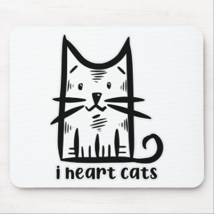 Schnurrhaarkatze, ich liebe Katzen Mousepad