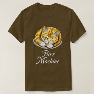 Schnurrmaschine, süße schlafende rote Katze  T-Shirt