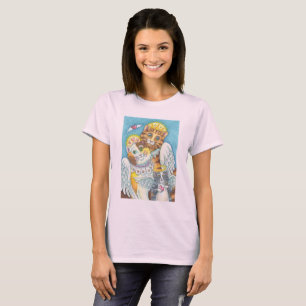 Schnurrt im Himmel ENGELKATZEN T SHIRT Damen
